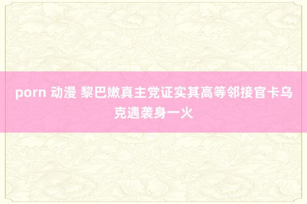 porn 动漫 黎巴嫩真主党证实其高等邻接官卡乌克遇袭身一火