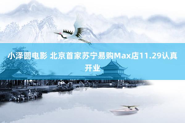 小泽圆电影 北京首家苏宁易购Max店11.29认真开业