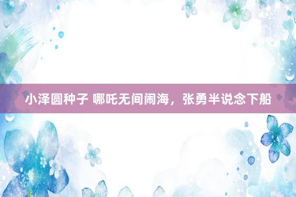 小泽圆种子 哪吒无间闹海，张勇半说念下船