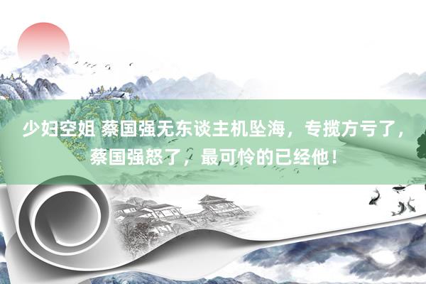 少妇空姐 蔡国强无东谈主机坠海，专揽方亏了，蔡国强怒了，最可怜的已经他！