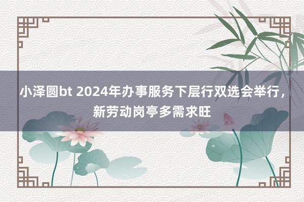 小泽圆bt 2024年办事服务下层行双选会举行，新劳动岗亭多需求旺