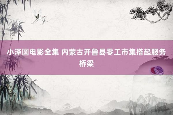 小泽圆电影全集 内蒙古开鲁县零工市集搭起服务桥梁