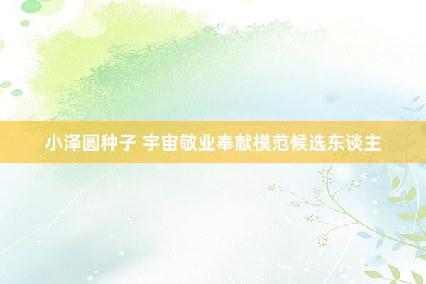 小泽圆种子 宇宙敬业奉献模范候选东谈主