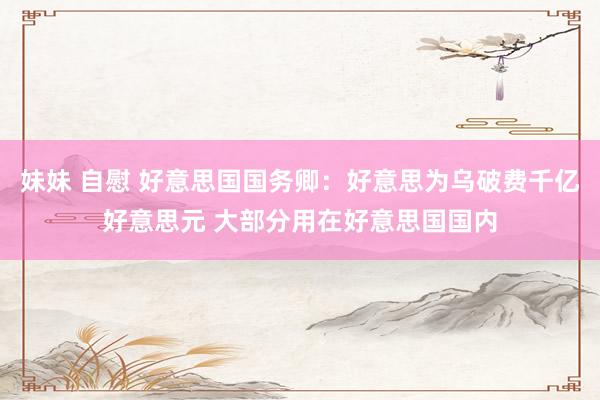 妹妹 自慰 好意思国国务卿：好意思为乌破费千亿好意思元 大部分用在好意思国国内