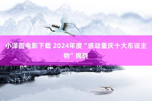 小泽圆电影下载 2024年度“感动重庆十大东谈主物”揭晓