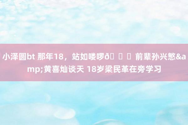 小泽圆bt 那年18，站如喽啰👉前辈孙兴慜&黄喜灿谈天 18岁梁民革在旁学习