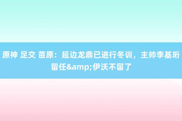 原神 足交 苗原：延边龙鼎已进行冬训，主帅李基珩留任&伊沃不留了