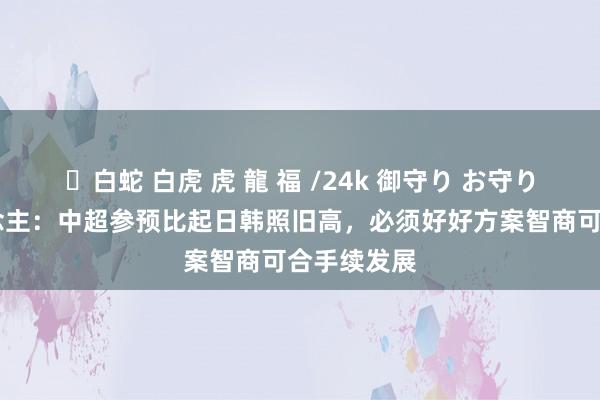 ✨白蛇 白虎 虎 龍 福 /24k 御守り お守り 媒体东说念主：中超参预比起日韩照旧高，必须好好方案智商可合手续发展