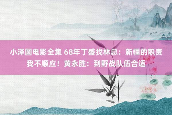 小泽圆电影全集 68年丁盛找林总：新疆的职责我不顺应！黄永胜：到野战队伍合适