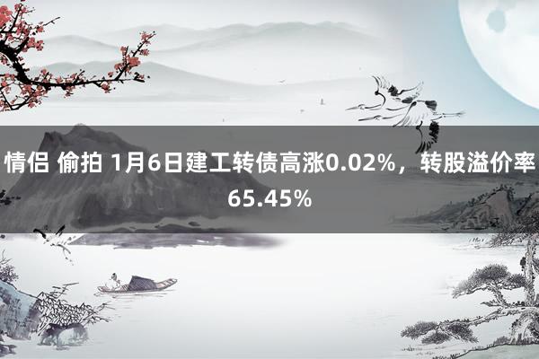 情侣 偷拍 1月6日建工转债高涨0.02%，转股溢价率65.45%