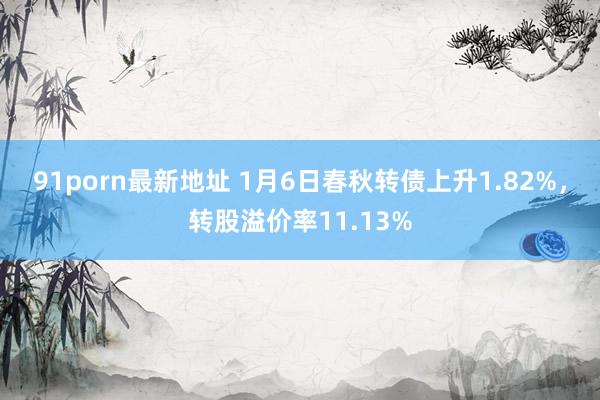 91porn最新地址 1月6日春秋转债上升1.82%，转股溢价率11.13%