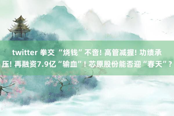 twitter 拳交 “烧钱”不啻! 高管减握! 功绩承压! 再融资7.9亿“输血”! 芯原股份能否迎“春天”?