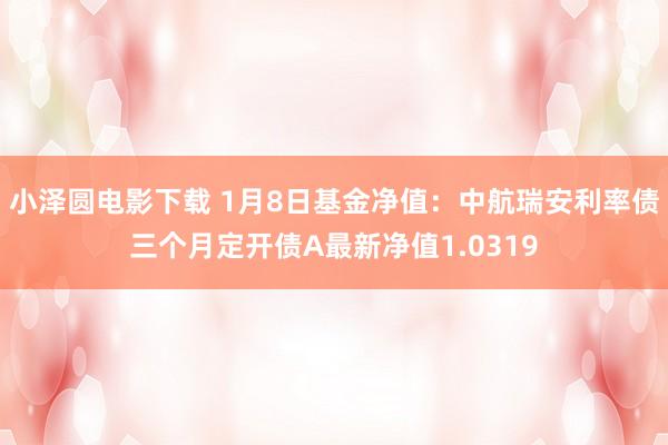 小泽圆电影下载 1月8日基金净值：中航瑞安利率债三个月定开债A最新净值1.0319