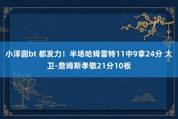 小泽圆bt 都发力！半场哈姆雷特11中9拿24分 大卫-詹姆斯孝敬21分10板