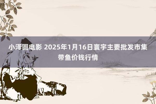 小泽圆电影 2025年1月16日寰宇主要批发市集带鱼价钱行情