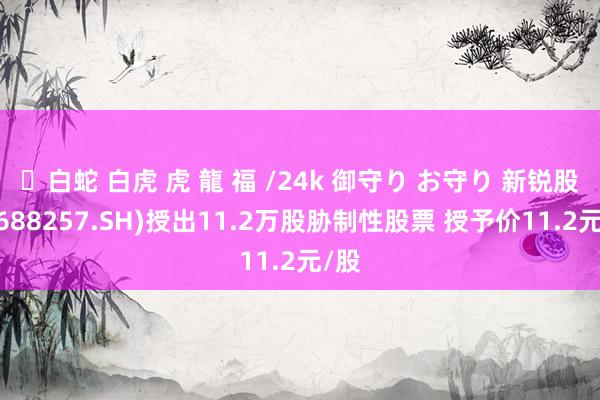 ✨白蛇 白虎 虎 龍 福 /24k 御守り お守り 新锐股份(688257.SH)授出11.2万股胁制性股票 授予价11.2元/股