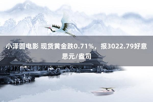 小泽圆电影 现货黄金跌0.71%，报3022.79好意思元/盎司
