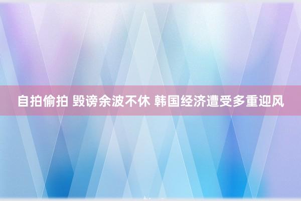 自拍偷拍 毁谤余波不休 韩国经济遭受多重迎风
