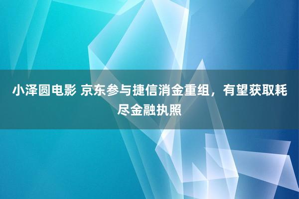小泽圆电影 京东参与捷信消金重组，有望获取耗尽金融执照