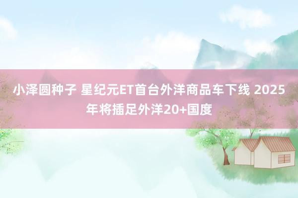 小泽圆种子 星纪元ET首台外洋商品车下线 2025年将插足外洋20+国度