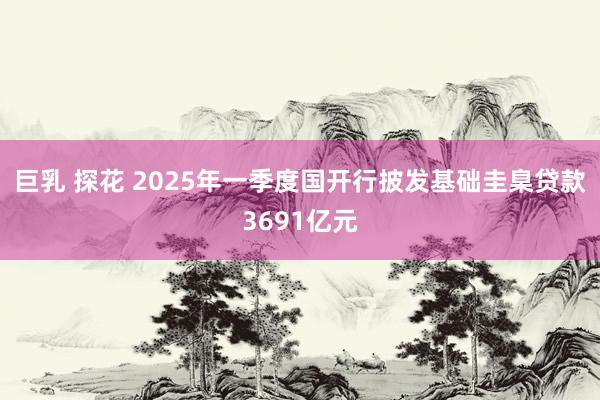 巨乳 探花 2025年一季度国开行披发基础圭臬贷款3691亿元