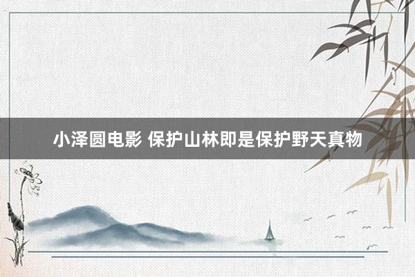小泽圆电影 保护山林即是保护野天真物