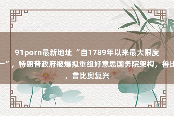 91porn最新地址 “自1789年以来最大限度重组之一”，特朗普政府被爆拟重组好意思国务院架构，鲁比奥复兴