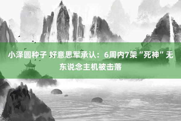 小泽圆种子 好意思军承认：6周内7架“死神”无东说念主机被击落